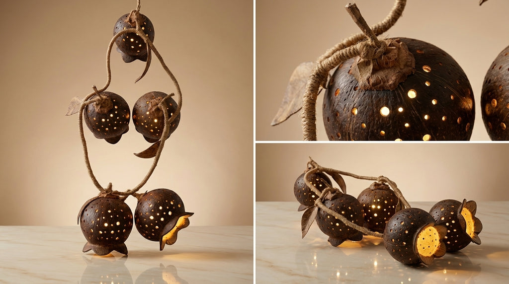 5-Globe Hanging Light Handcrafted