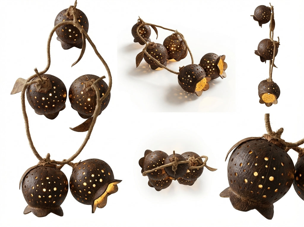 5-Globe Hanging Light Handcrafted