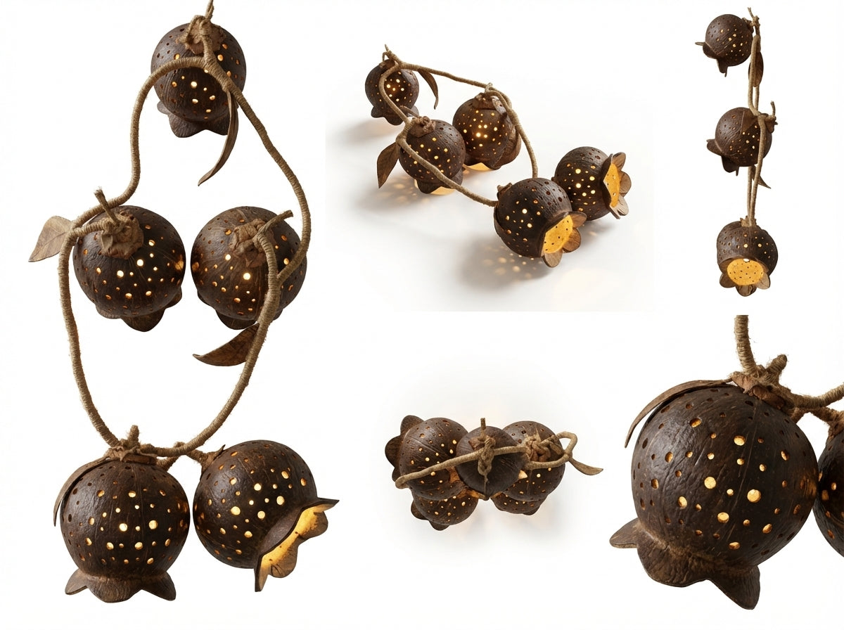 5-Globe Hanging Light Handcrafted