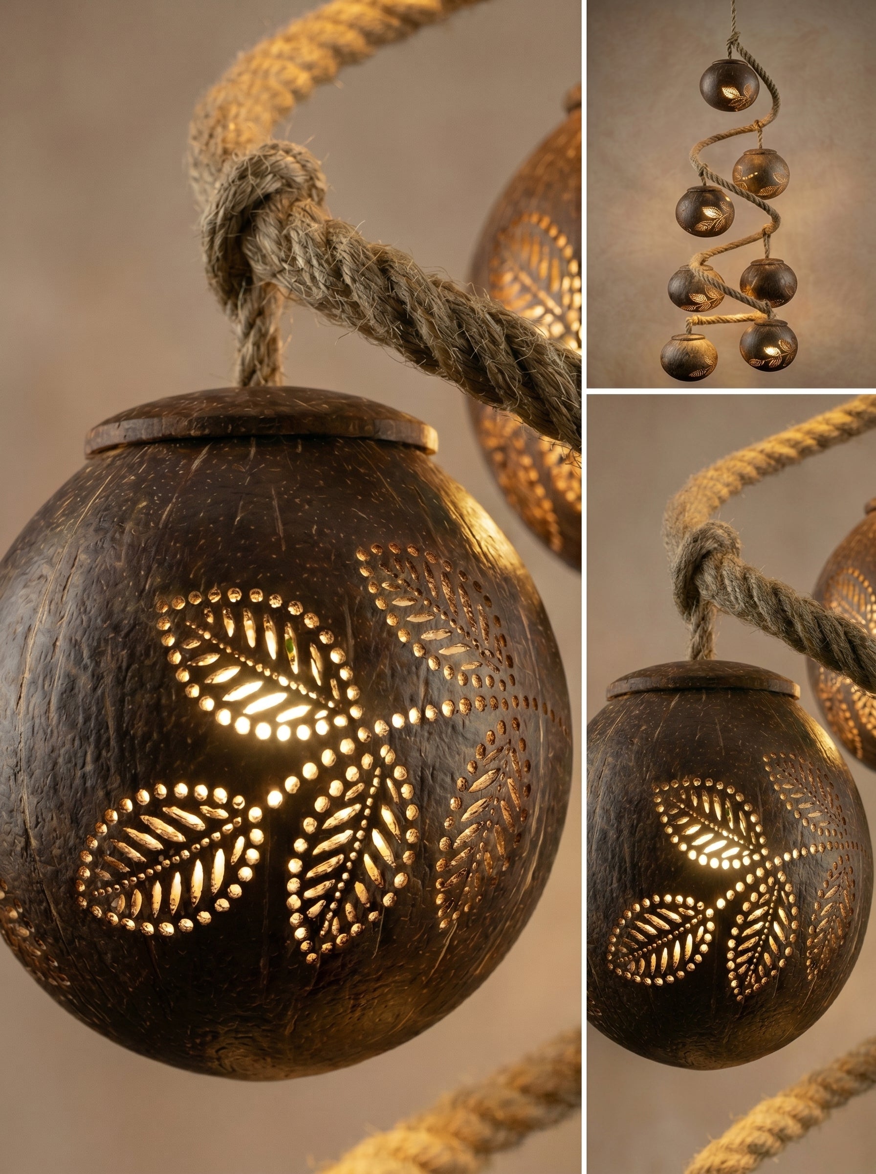 7-Globe Cascading Pendant Light Handcrafted