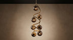 7-Globe Cascading Pendant Light Handcrafted
