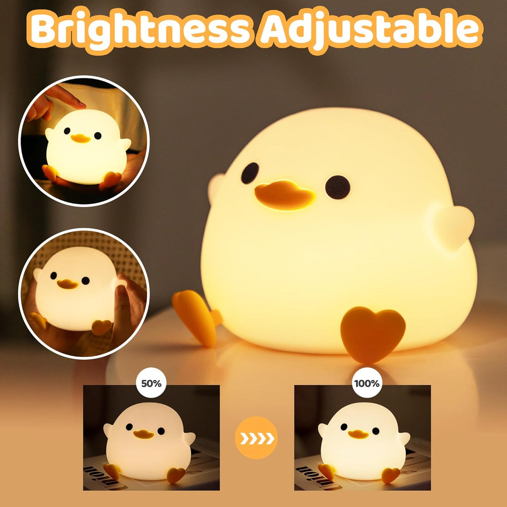 Cute Silicone Duck Night Light