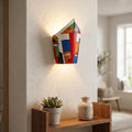Abstract Art Wall Sconce Lamp Handcrafted