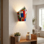 Abstract Art Wall Sconce Lamp Handcrafted