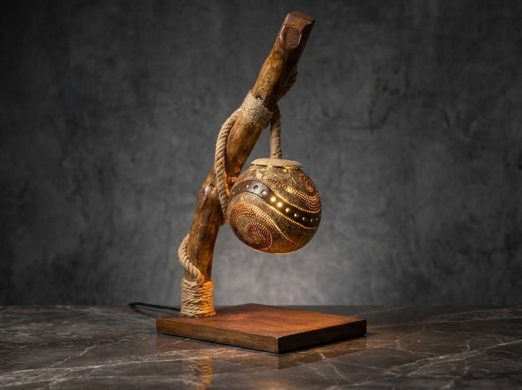 Drift Wood Table Lamp Handcrafted
