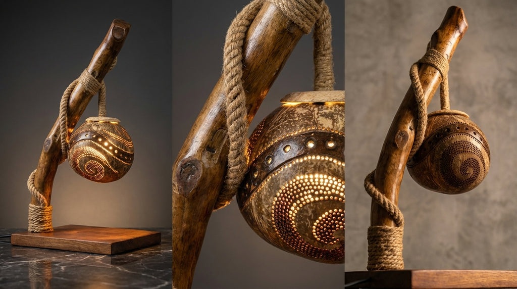 Drift Wood Table Lamp Handcrafted