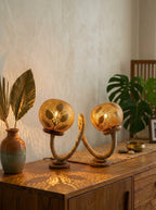Dual Sphere Table Lamp Handcrafted