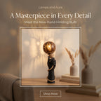 Hand-Holding-Bulb Accent Table Lamp Handcrafted