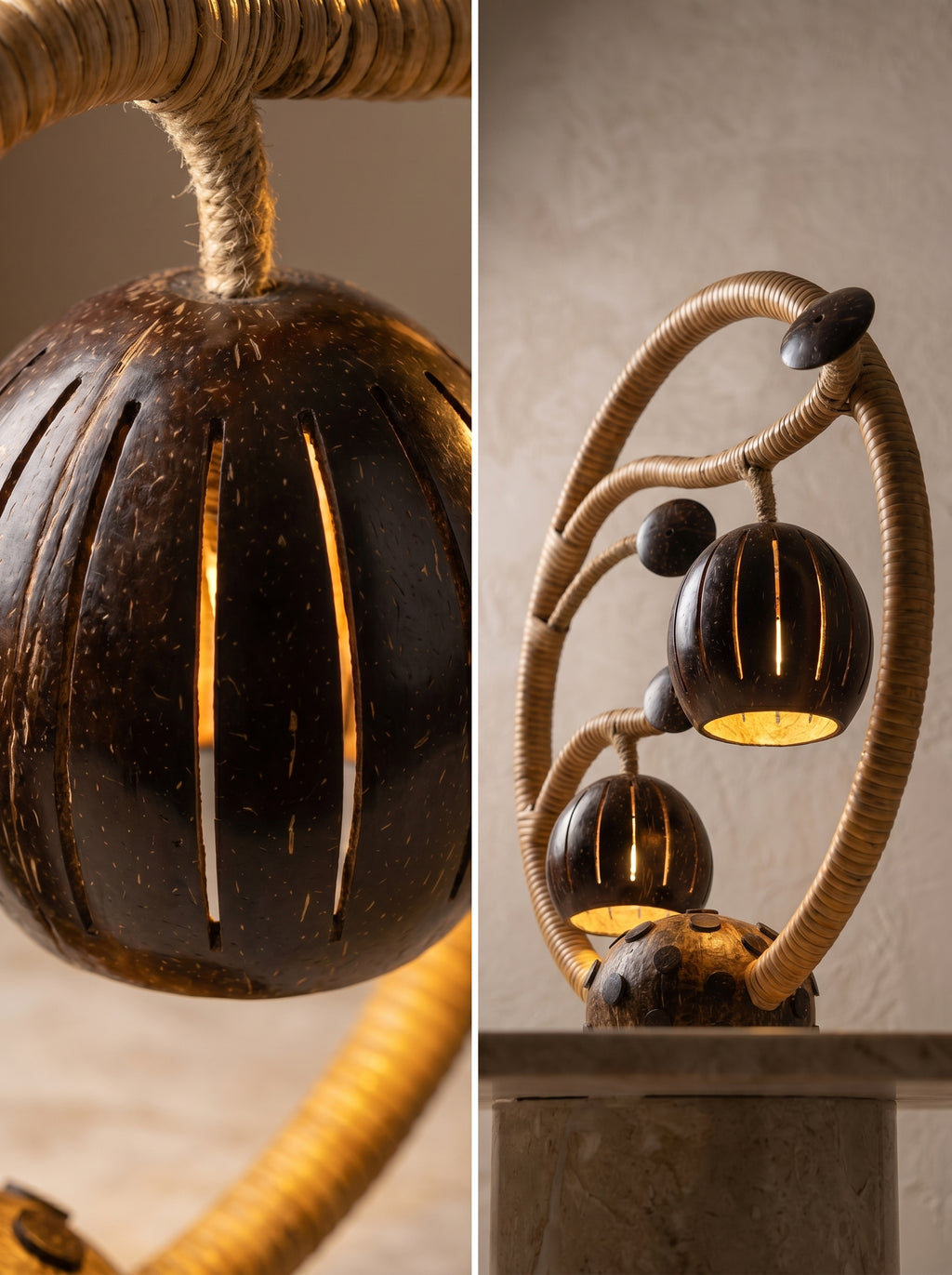 Nature-Inspired Tree Table Lamp Handcrafted