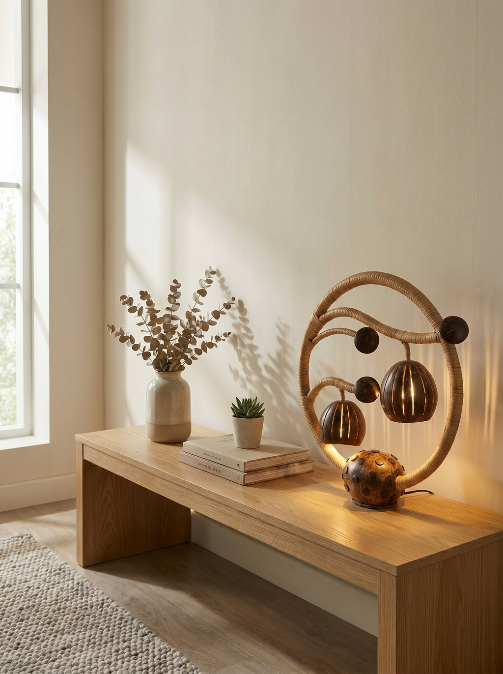 Nature-Inspired Tree Table Lamp Handcrafted