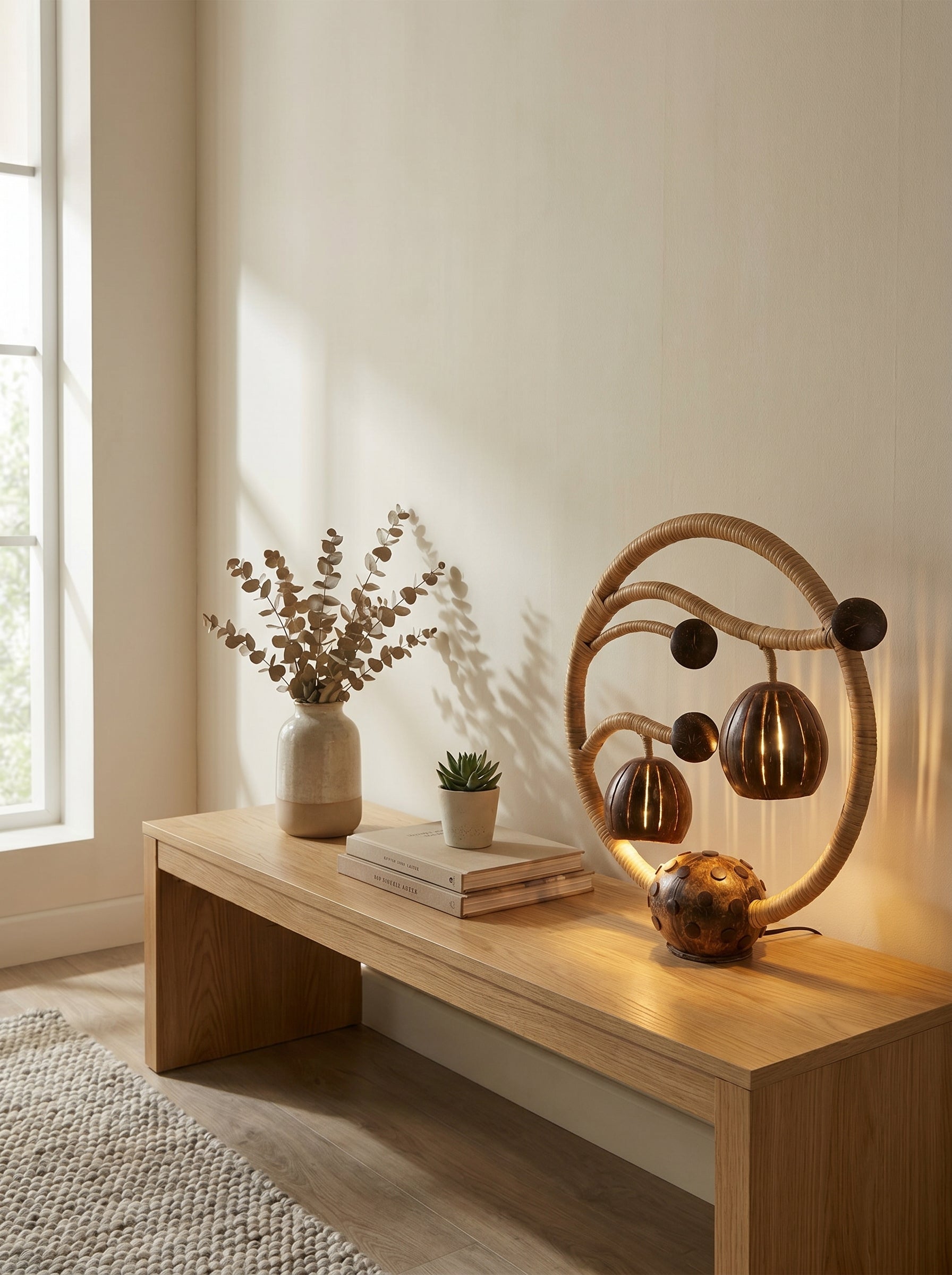 Nature-Inspired Tree Table Lamp Handcrafted