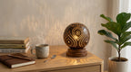 Rustic Mahogany Coco Shell Table Lamp  Handcrafted