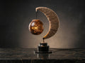 Traditional Crescent Shaped Table Lamp Handcrafted