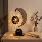 Traditional Half Moon Table Lamp Handcrafted