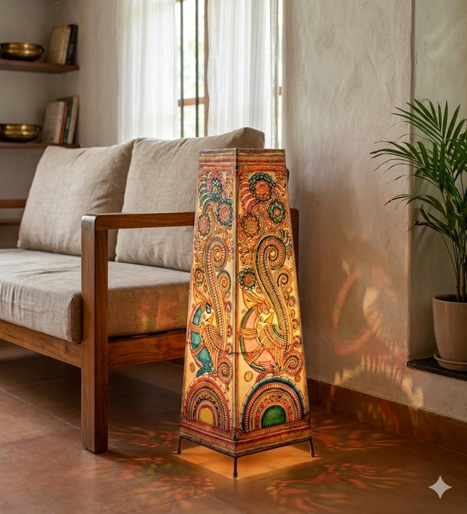 Trapezium Hand Painted Floor Lamp