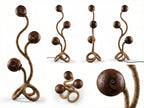 Tropical Serpentine Floor Lamp Handcrafted